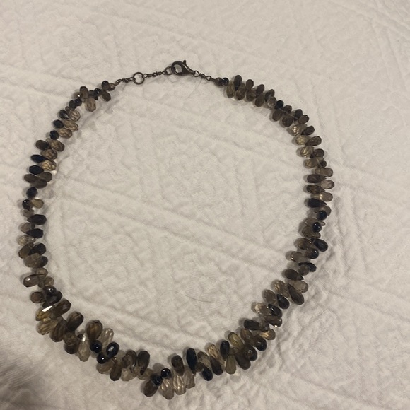 SMOKY TOPEZ NECKLACE IN STERLING SILVER - Picture 7 of 7